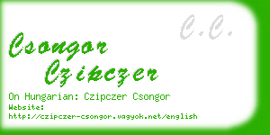 csongor czipczer business card